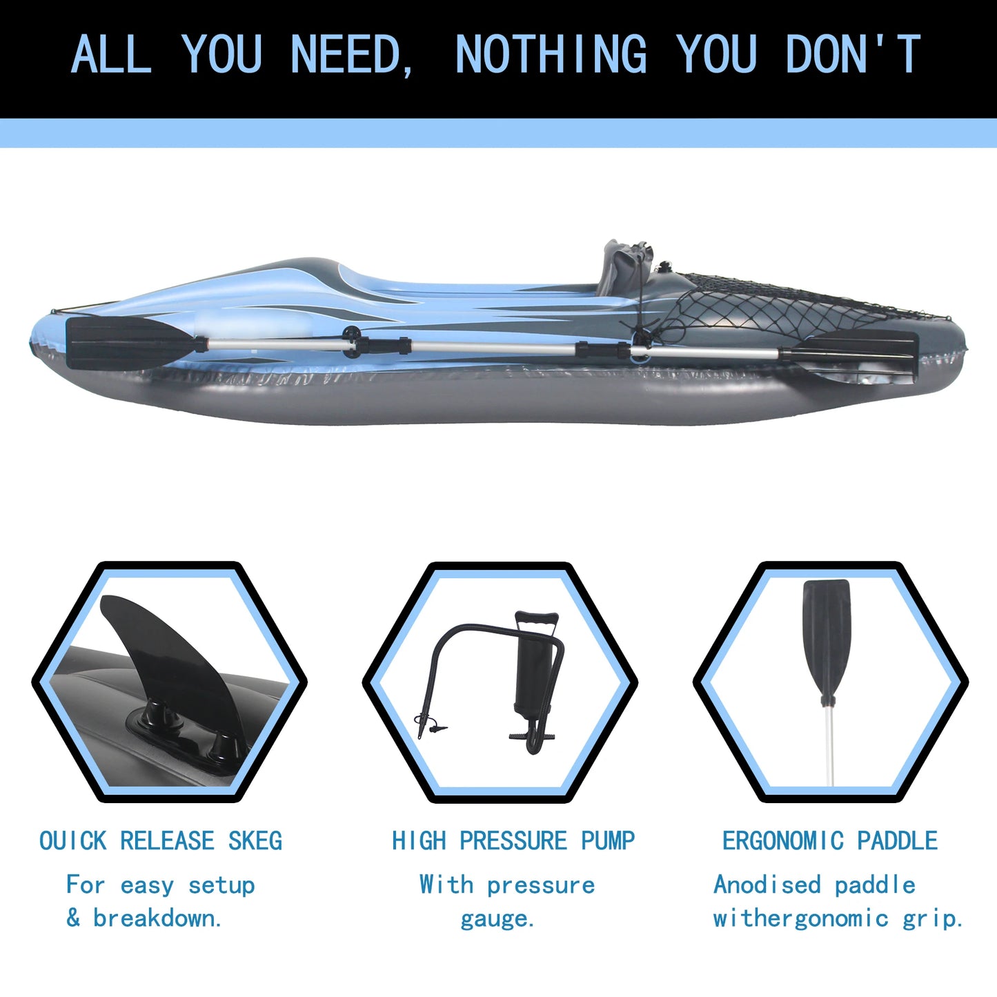 HHSJZWCY Inflatable Kayak Fishing Boat For Lakes And Rivers