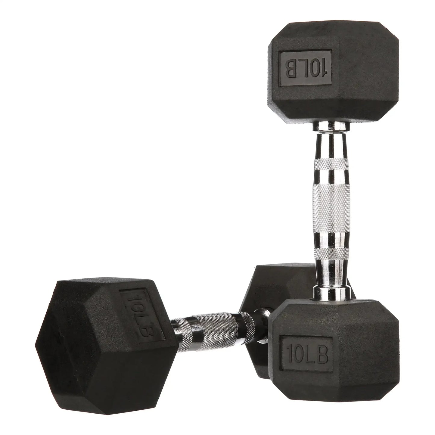 Rubber Encased Hex Dumbbells For Home Gym Strength Training