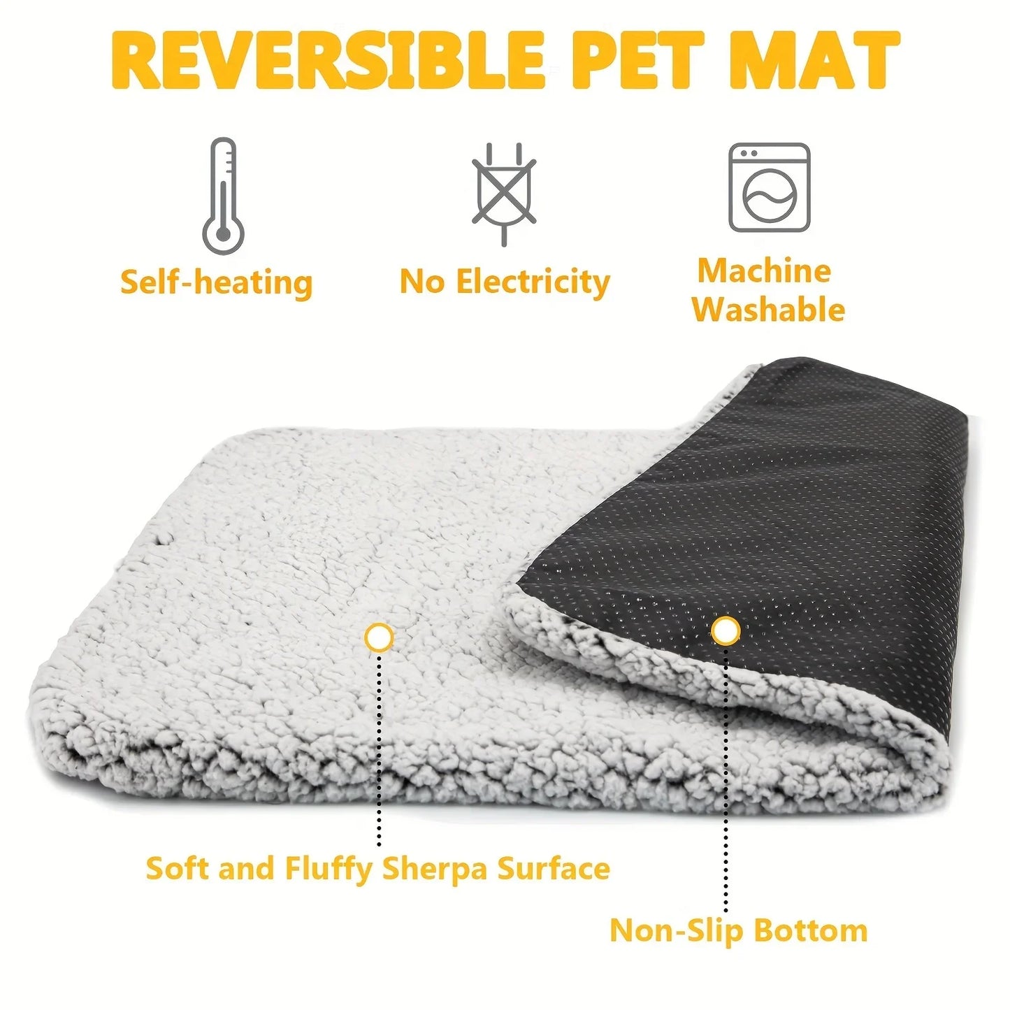 Self-Heating Pet Pad Blanket For Dogs And Cats No Electric
