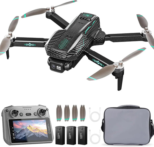 4K GPS Drone With Ninety Minute Flight Auto Return Follow Foldable Screen