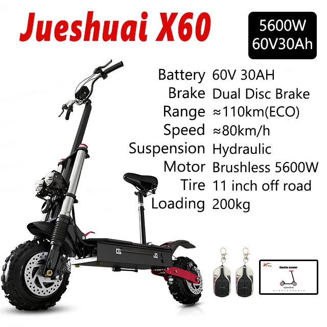 Jueshuai Outdoor Electric Scooter 1000W To 6000W Off Road Foldable