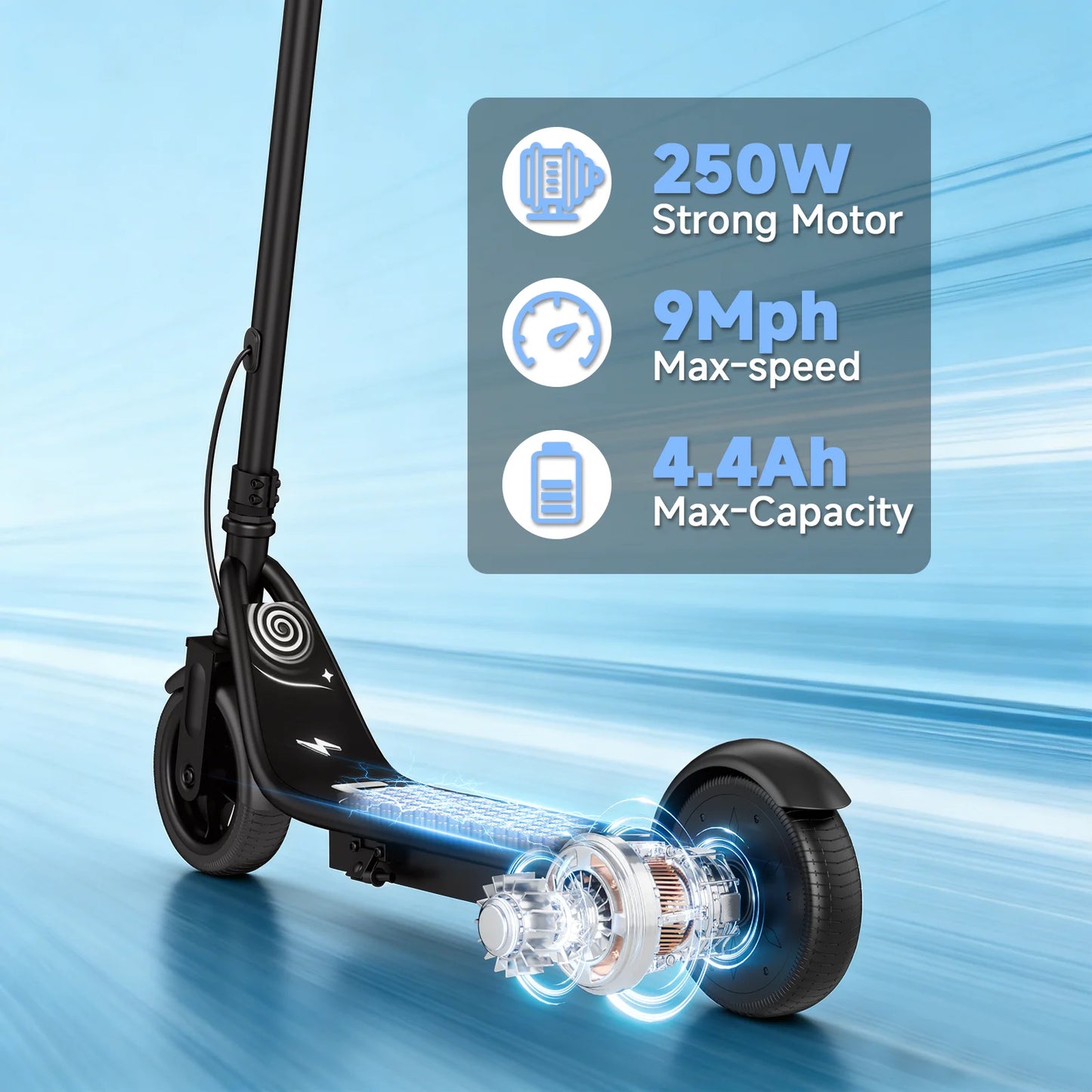 Ladped Kids Electric Scooter 9 MPH 10 Mile Range Folding
