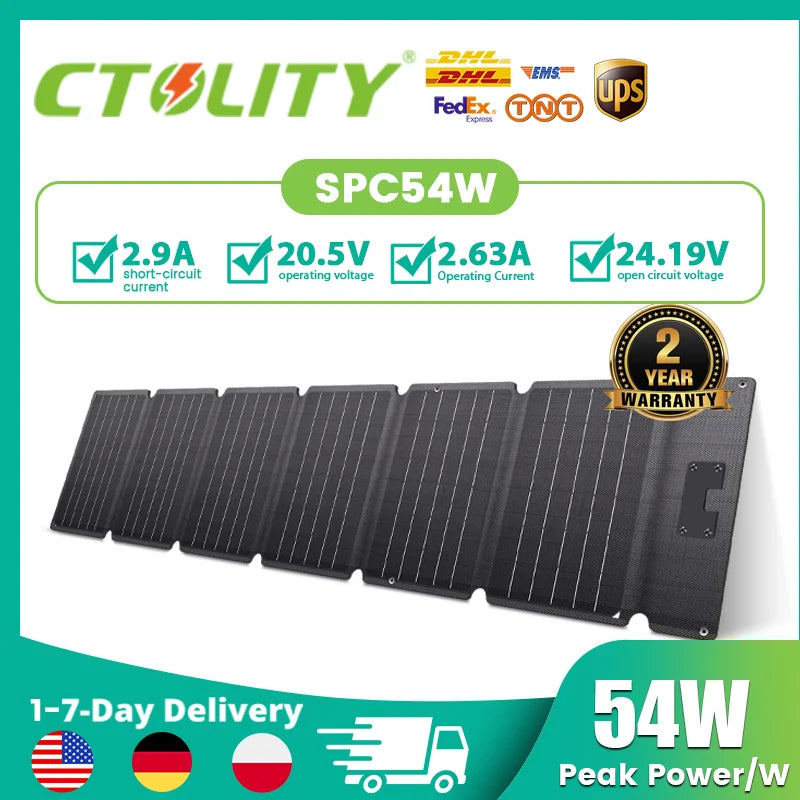 CTOLITY Portable Solar Panel Kit 400W 200W 100W Foldable MPPT