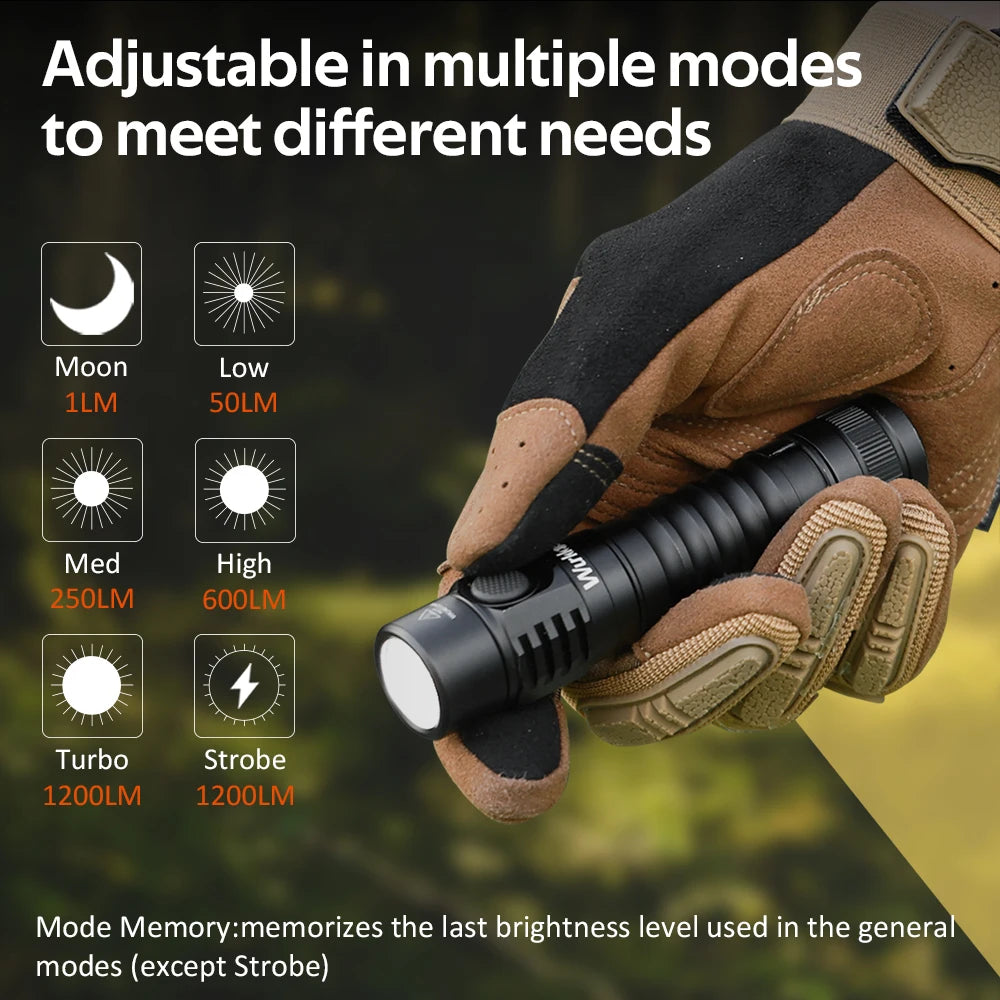 Wurkkos FC11C Flashlight Mountaineering Edition USB C Charging 18650 Battery