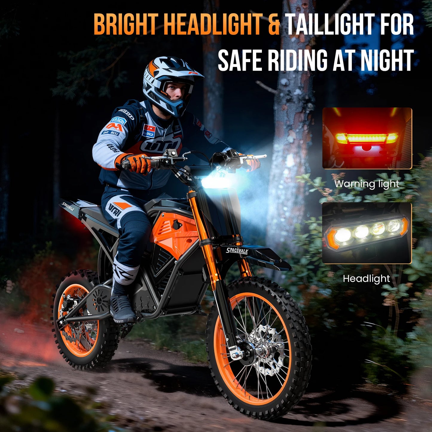 EILLEO SPACEWALK 3000W Fat Tire Electric Dirt Bike Mid Drive Off Road