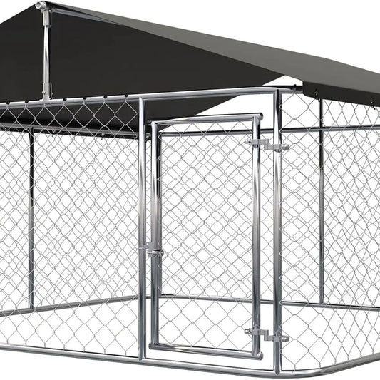 Outdoor Dog Enclosure Heavy Duty Kennel With Secure Lock Mesh Fence