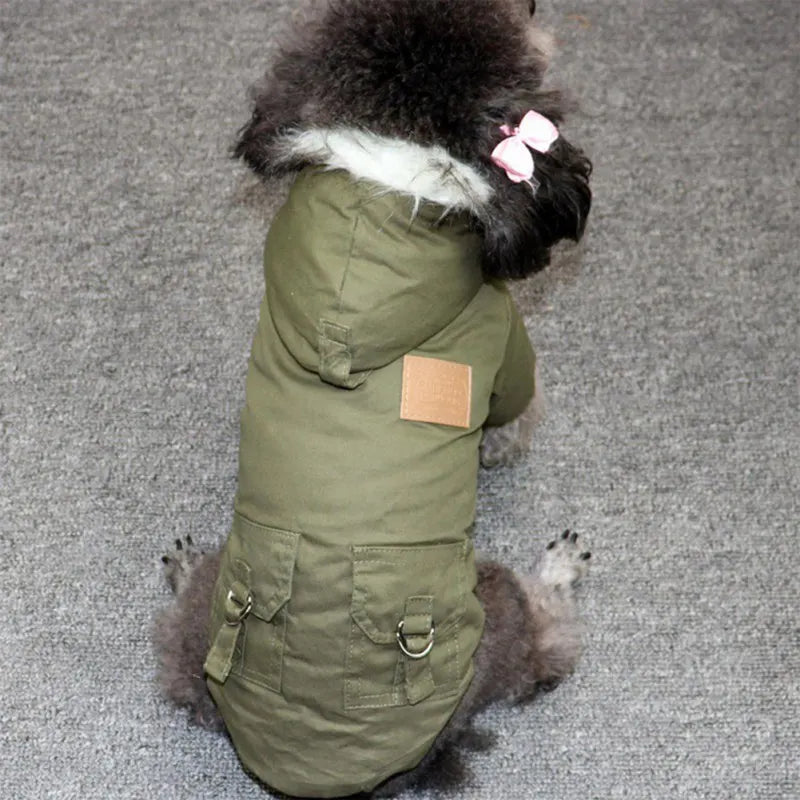 NONECN Winter Dog Coat Jacket Thick Warm Hoodie For Dogs