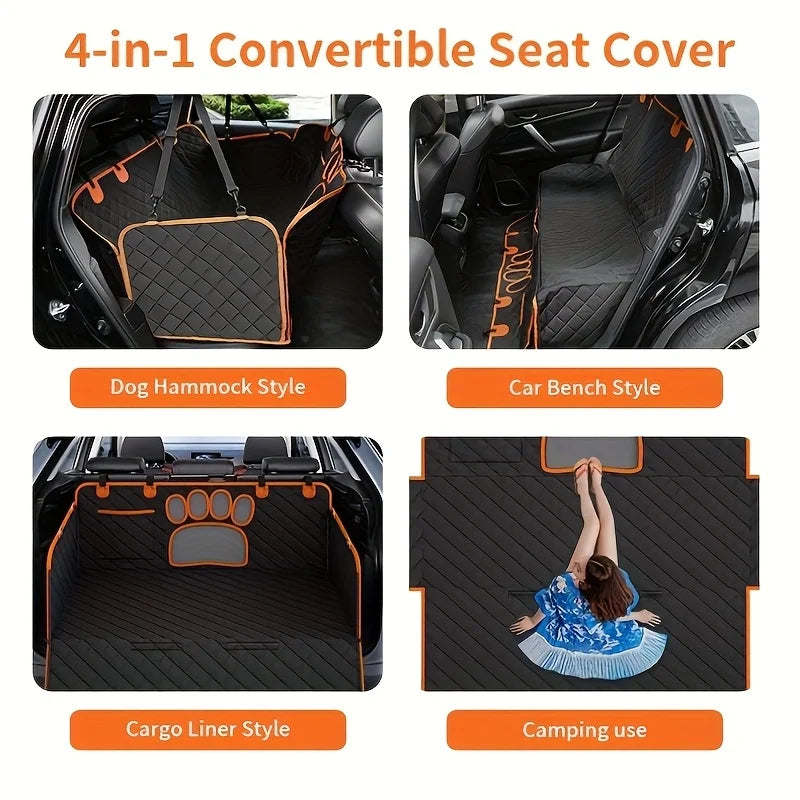 NONECN Dog Seat Cover Hammock Style Heavy Duty Waterproof