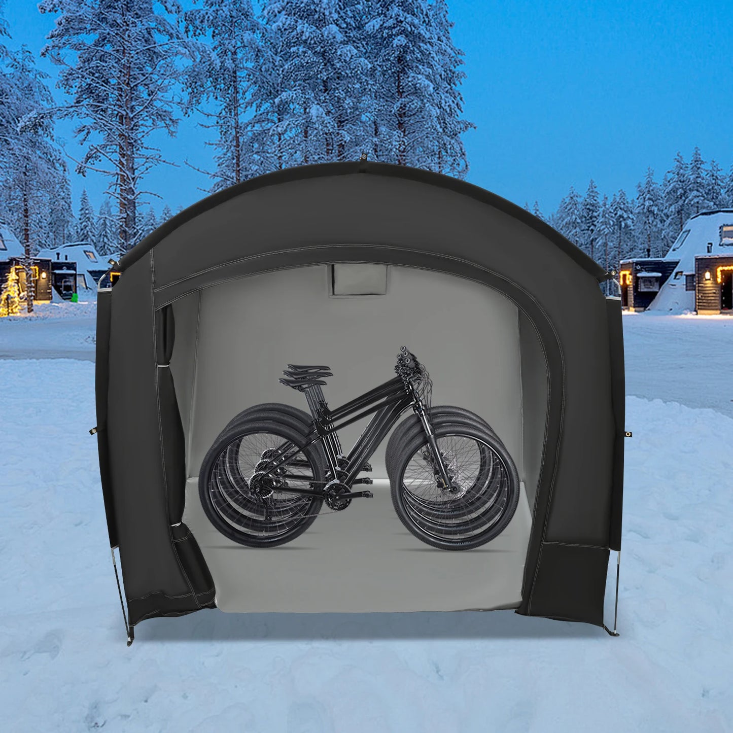 Portable Waterproof Bicycle Shelter Tent For 3 To 4 Bikes
