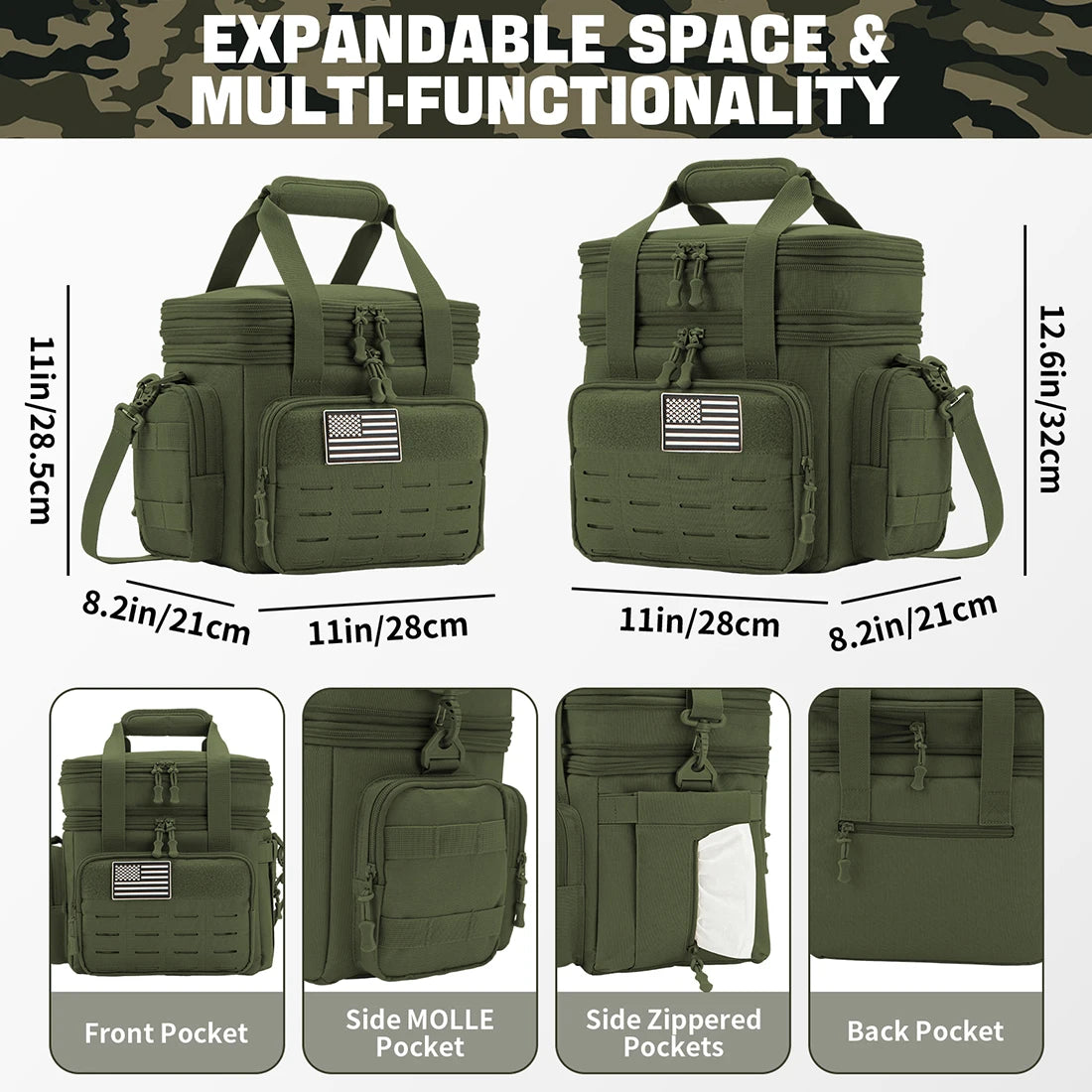 ReFire Gear Tactical Insulated Lunch Box Cooler Bag With MOLLE