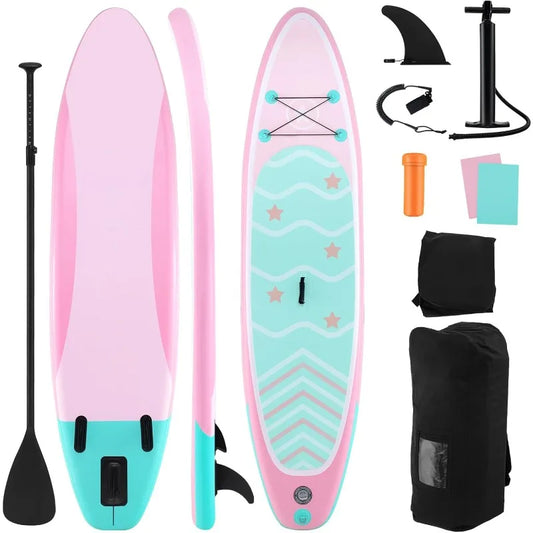 GYMAX Inflatable Stand Up Paddle Board With SUP Accessories