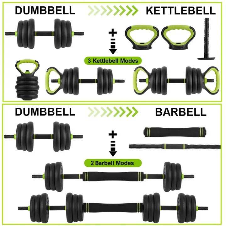 TWISTER.CK 4 In 1 Adjustable Dumbbells Home Gym Set