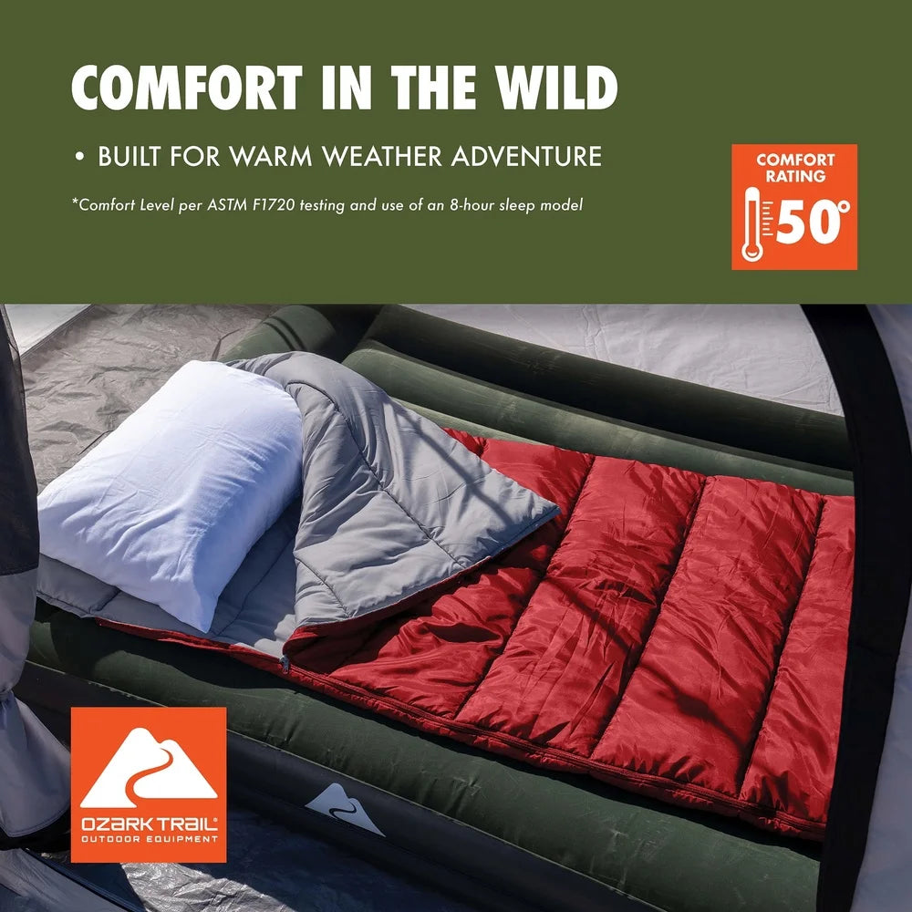 Warm Weather Sleeping Bag 50F Compact Travel Quilt