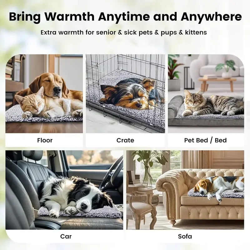 Self-Heating Pet Pad Blanket For Dogs And Cats No Electric