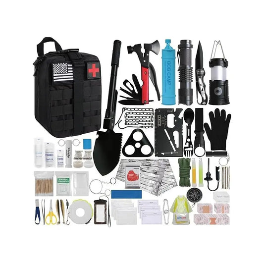 250 Piece Survival Kit First Aid With Molle System Bag