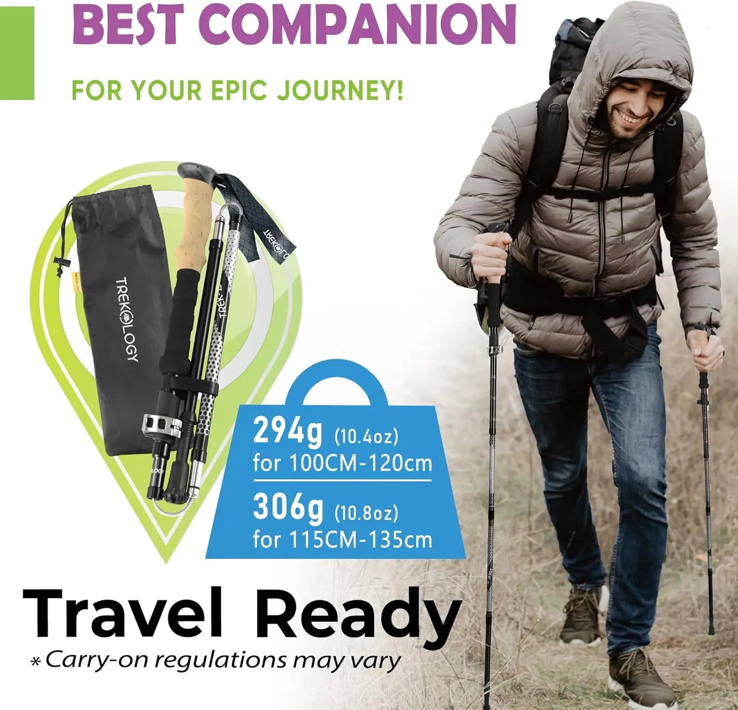 Collapsible Hiking Poles For Seniors And All Hikers Balance Support