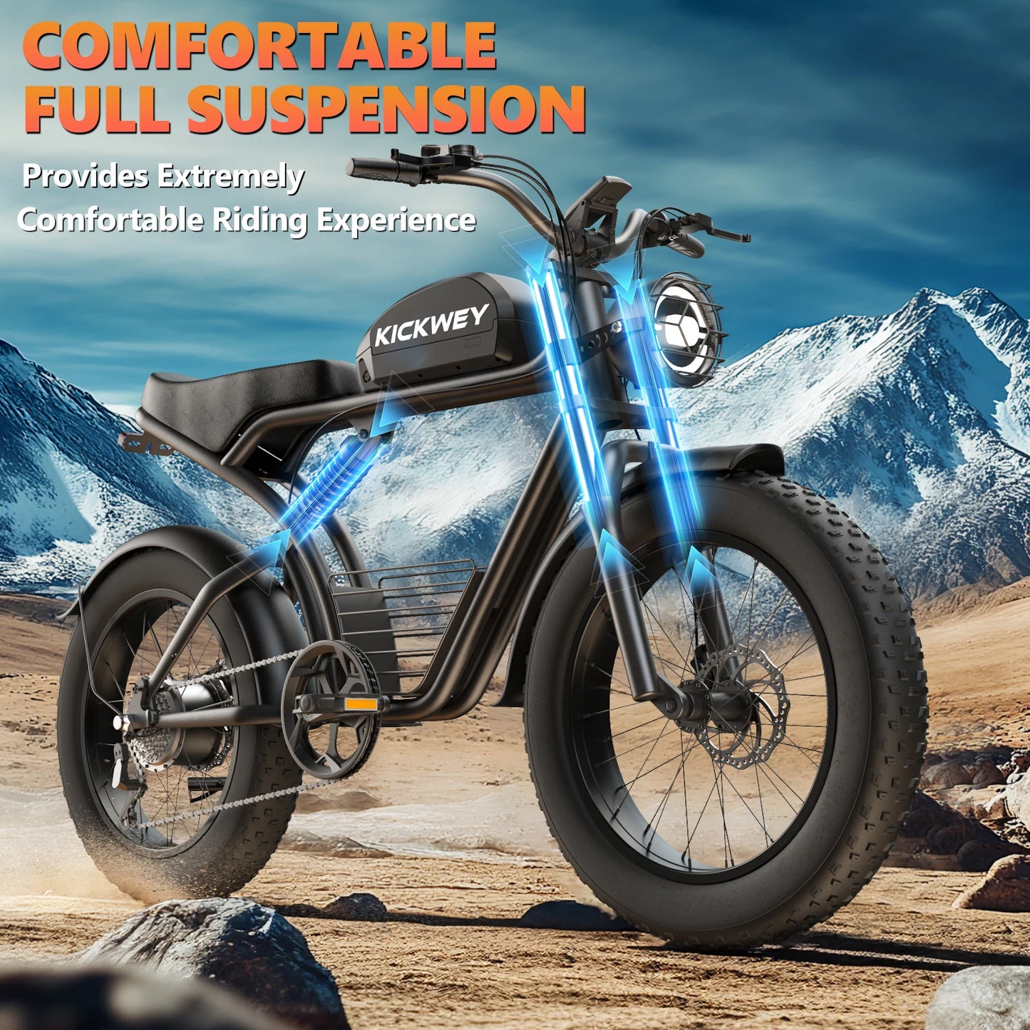 Kickwey K7 Electric Mountain Bike 1500W 48V 7 Speed