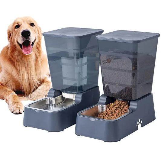 Pets Auto Feeder and Water Dispenser for Dogs and Cats