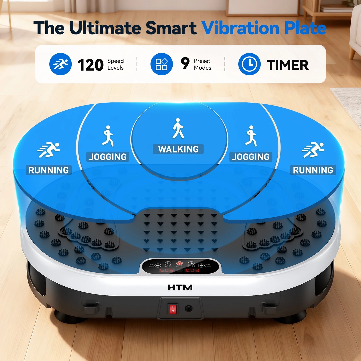 HTMM High Frequency Vibration Plate Fitness Platform With Remote Control
