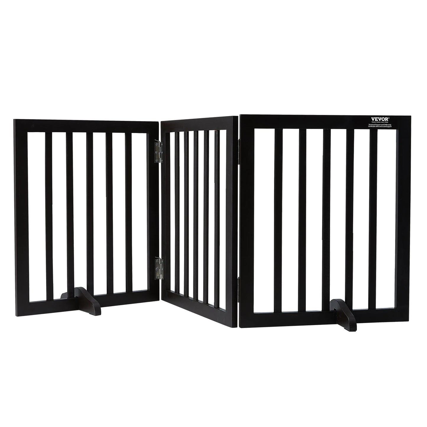 SucceBuy Free Standing Dog Gate Three Panel Foldable Pet Barrier