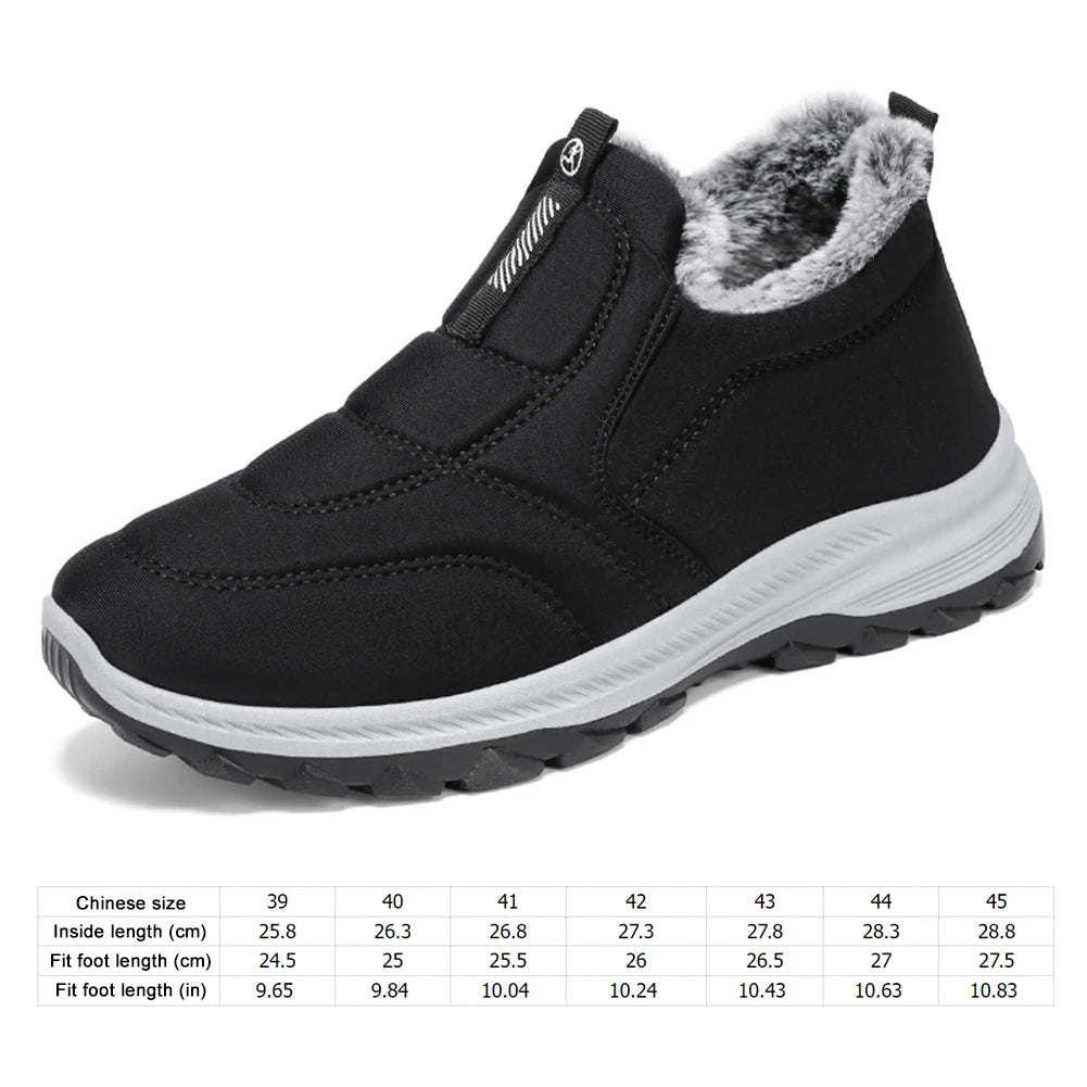 Warm Thermal Ankle Boots For Men Non Slip Sneakers Hiking