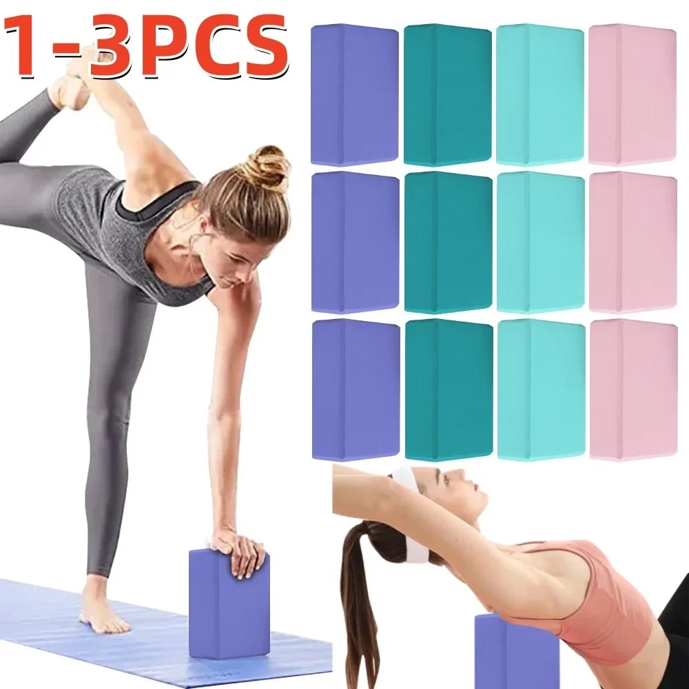 Yoga Blocks Cubes Pilates Bricks Reinforcement Mats Fitness EVA