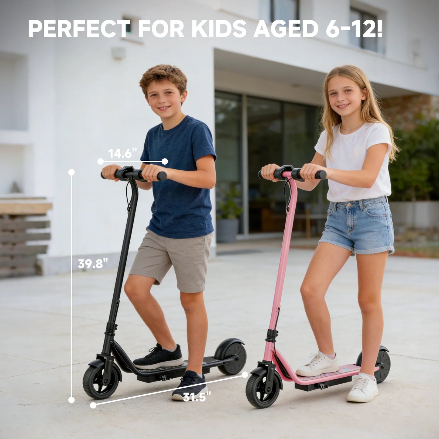 Ladped Kids Electric Scooter 9 MPH 10 Mile Range Folding