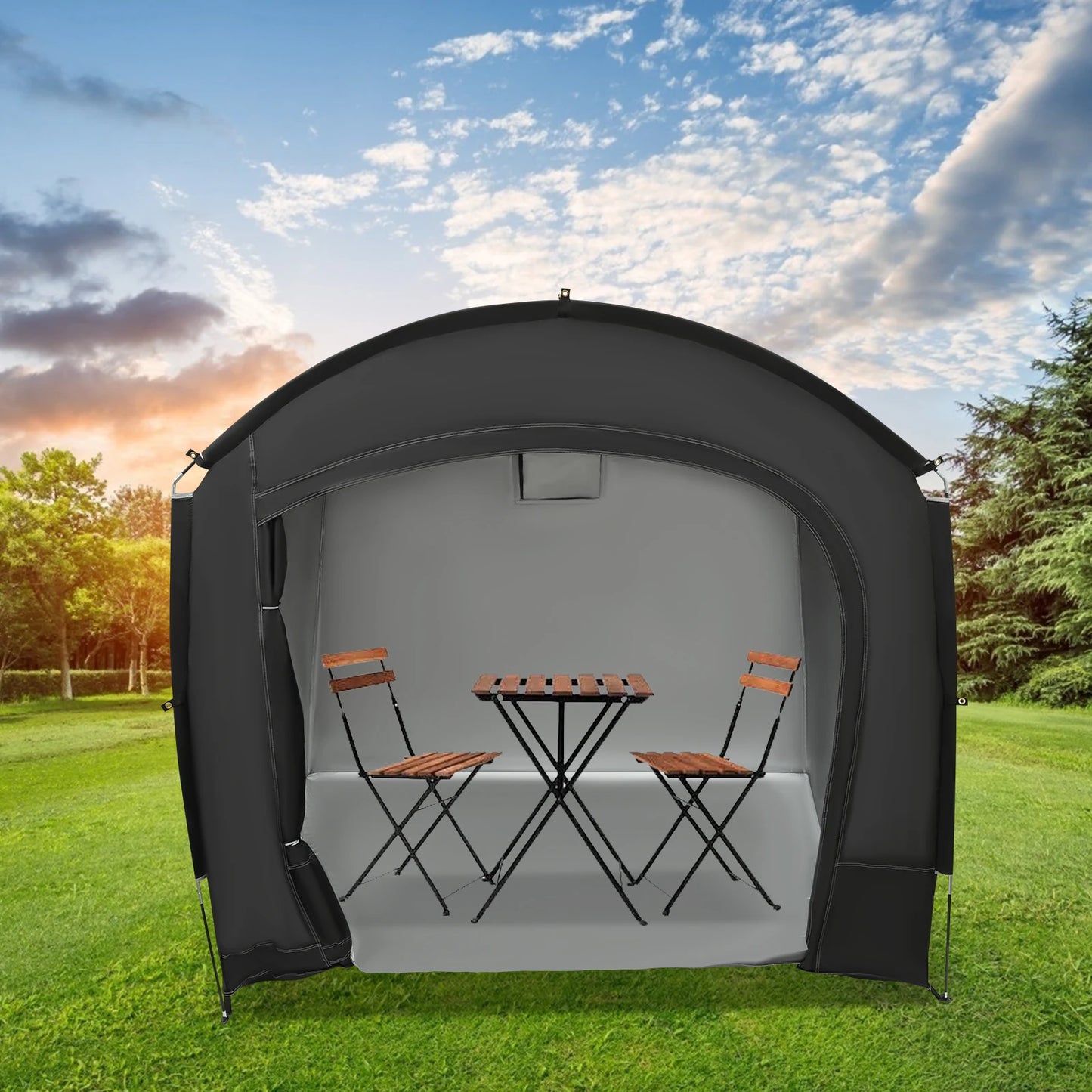 Portable Waterproof Bicycle Shelter Tent For 3 To 4 Bikes