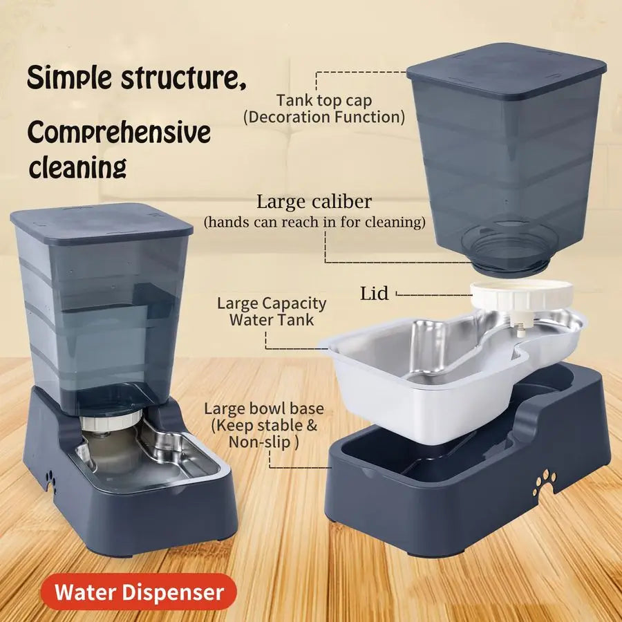 Pets Auto Feeder and Water Dispenser for Dogs and Cats