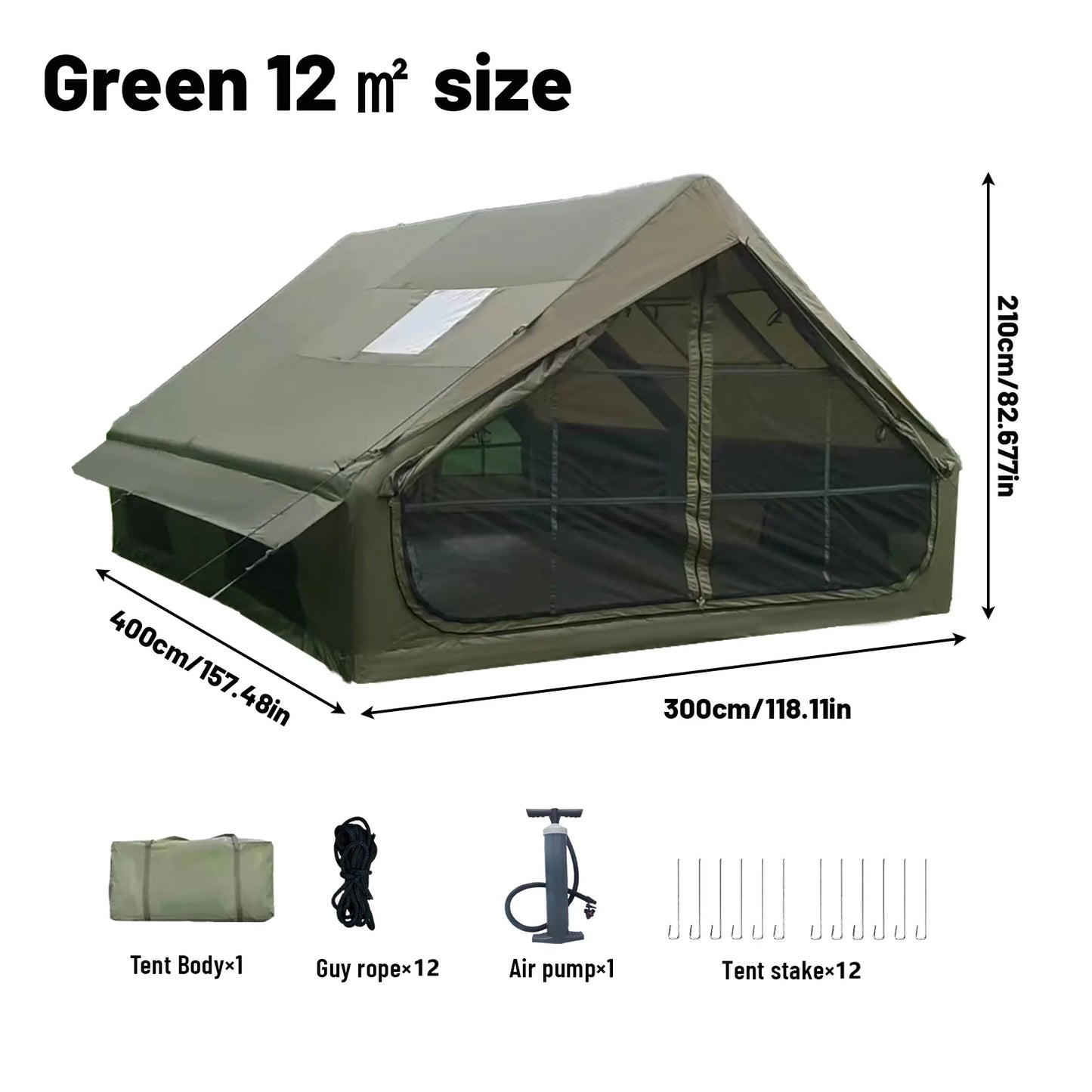 Pakicetus Inflatable Tent With Skylight Quick Setup Four To Six