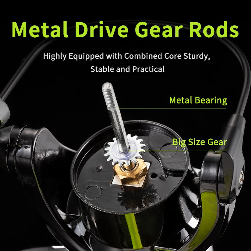 Rooblinos MX Spinning Reel 5.2to1 Gear Ratio Lightweight