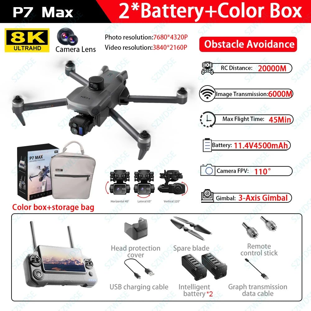 JJR P7 MAX High End Professional GPS Drone 8K Camera