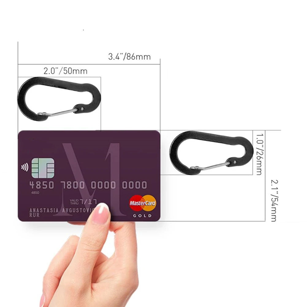 Aluminum Alloy Carabiner Keychain 6Pcs Outdoor Camping Climbing Gear