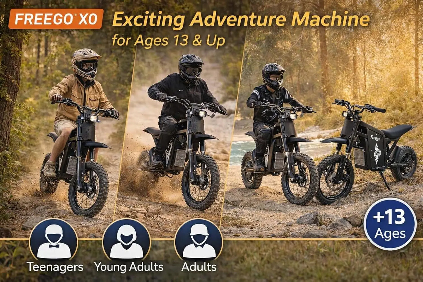 Freego X0 Electric Dirt Bike 3600W Off Road E Bike