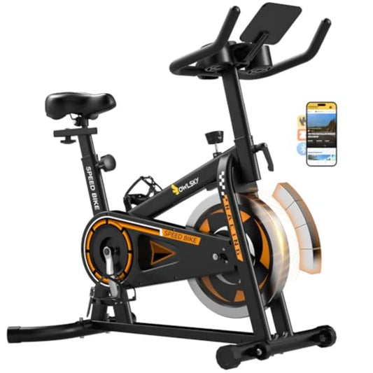XMSJ Exercise Bike 300 Pounds Capacity Magnetic Resistance Indoor Cycling