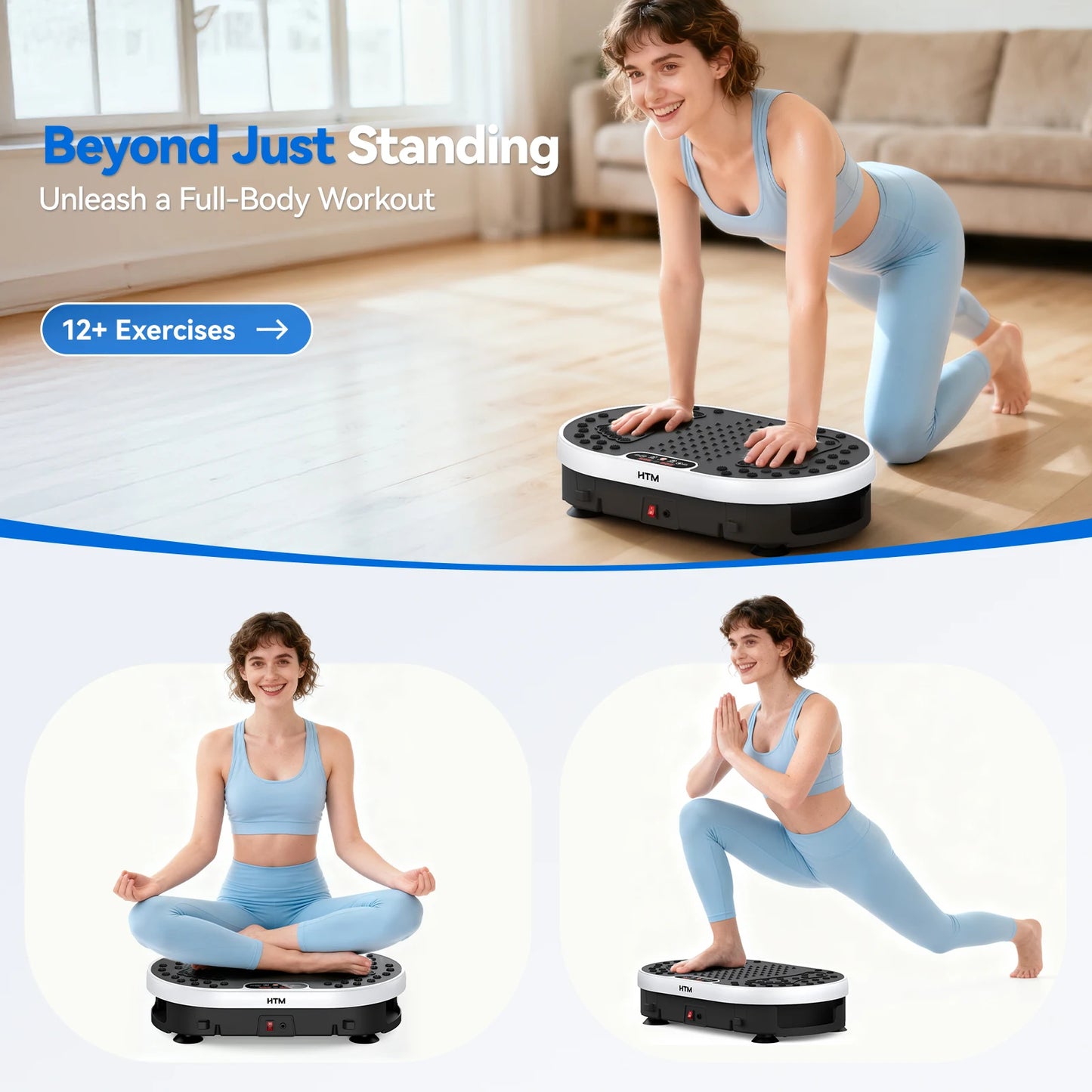 HTMM High Frequency Vibration Plate Fitness Platform With Remote Control