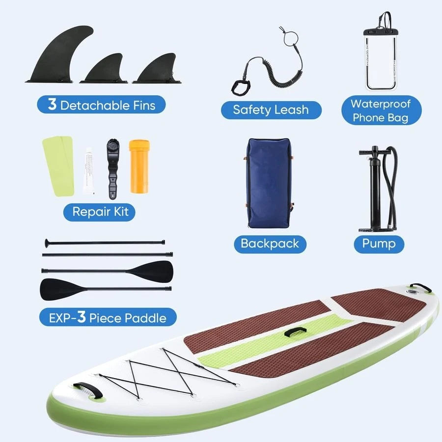 Inflatable Stand Up Paddle Board With SUP Paddle And Accessories