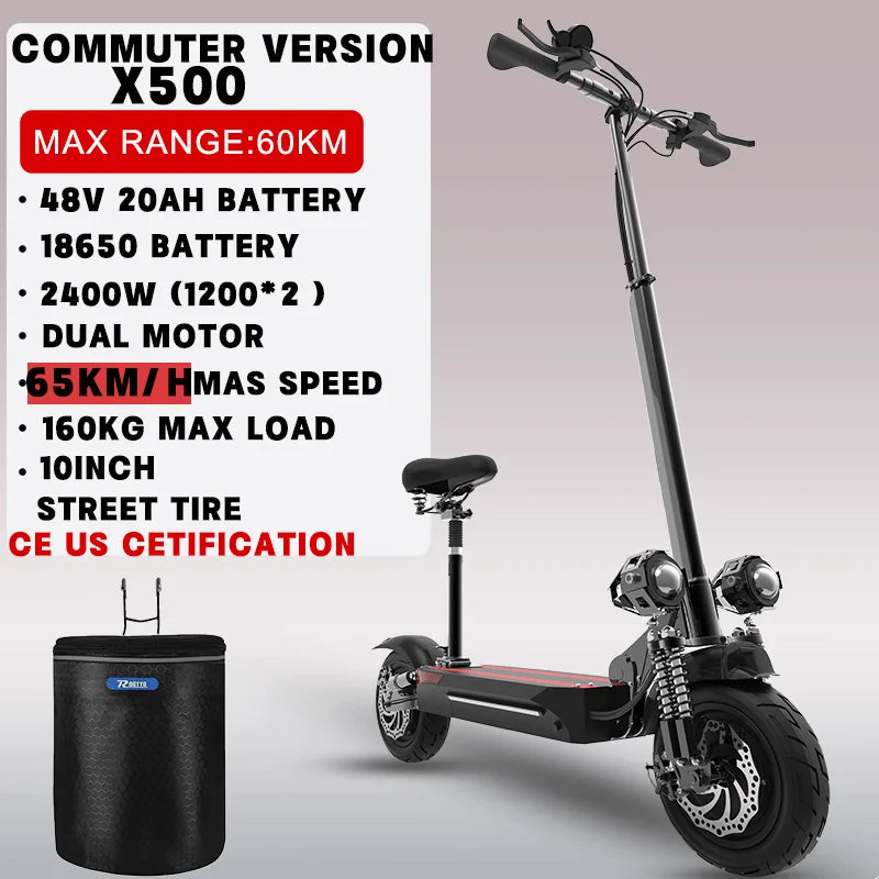 Jueshuai Outdoor Electric Scooter 1000W To 6000W Off Road Foldable