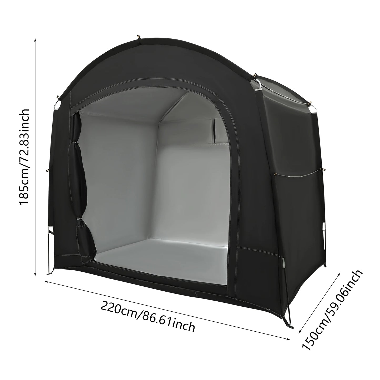 Portable Waterproof Bicycle Shelter Tent For 3 To 4 Bikes