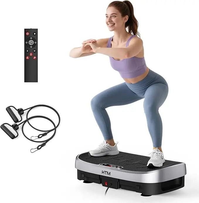 HTM Silent Vibration Plate Exercise Machine Whole Body 120 Levels