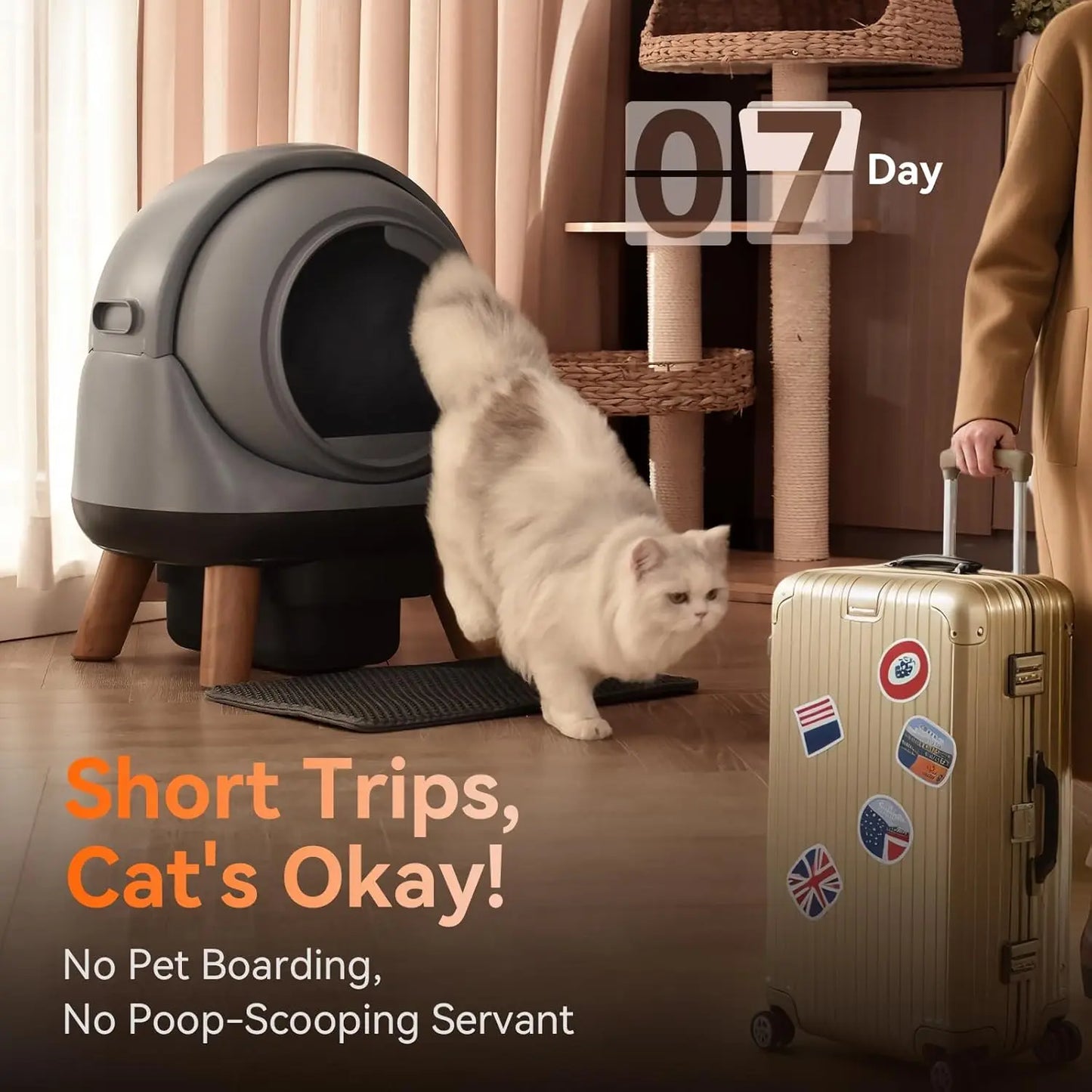 G1 Self Cleaning Automatic Litter Box For Multiple Cats With App Control