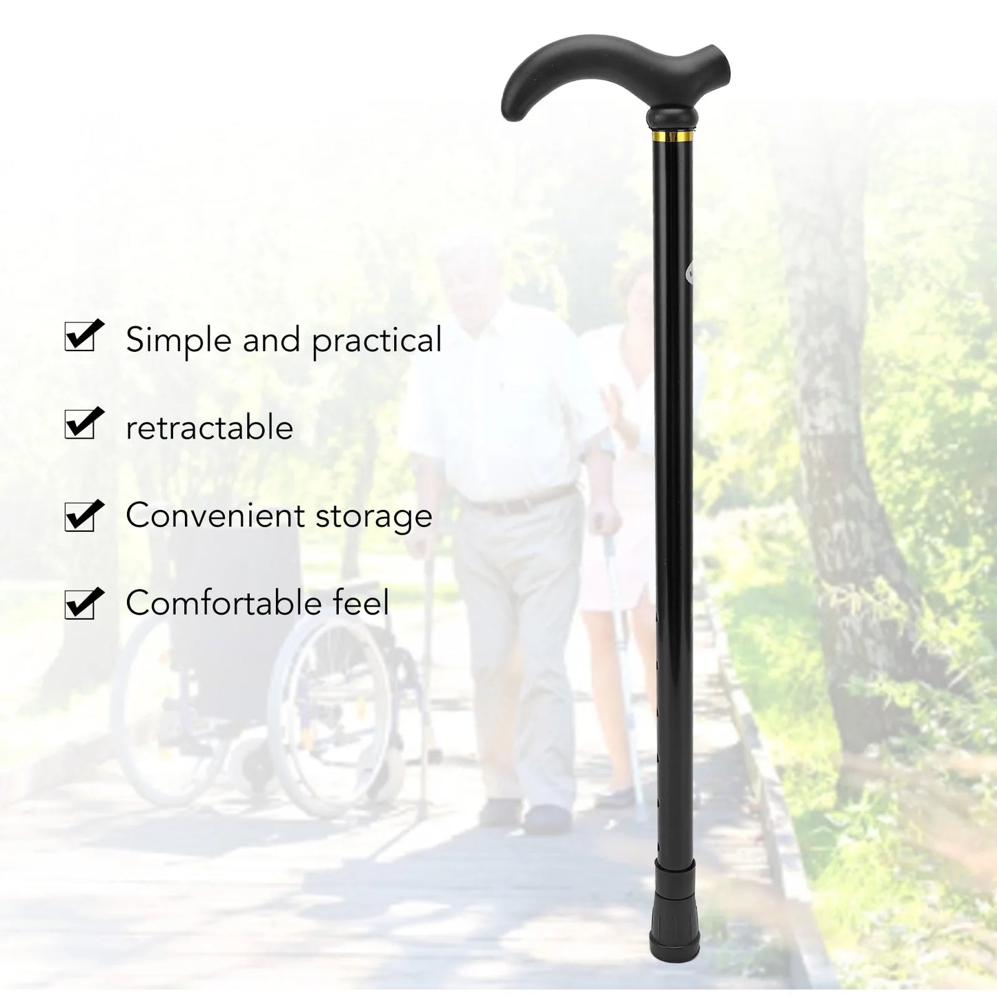 NONECN Adjustable Folding Walking Cane For Seniors Mobility Aid