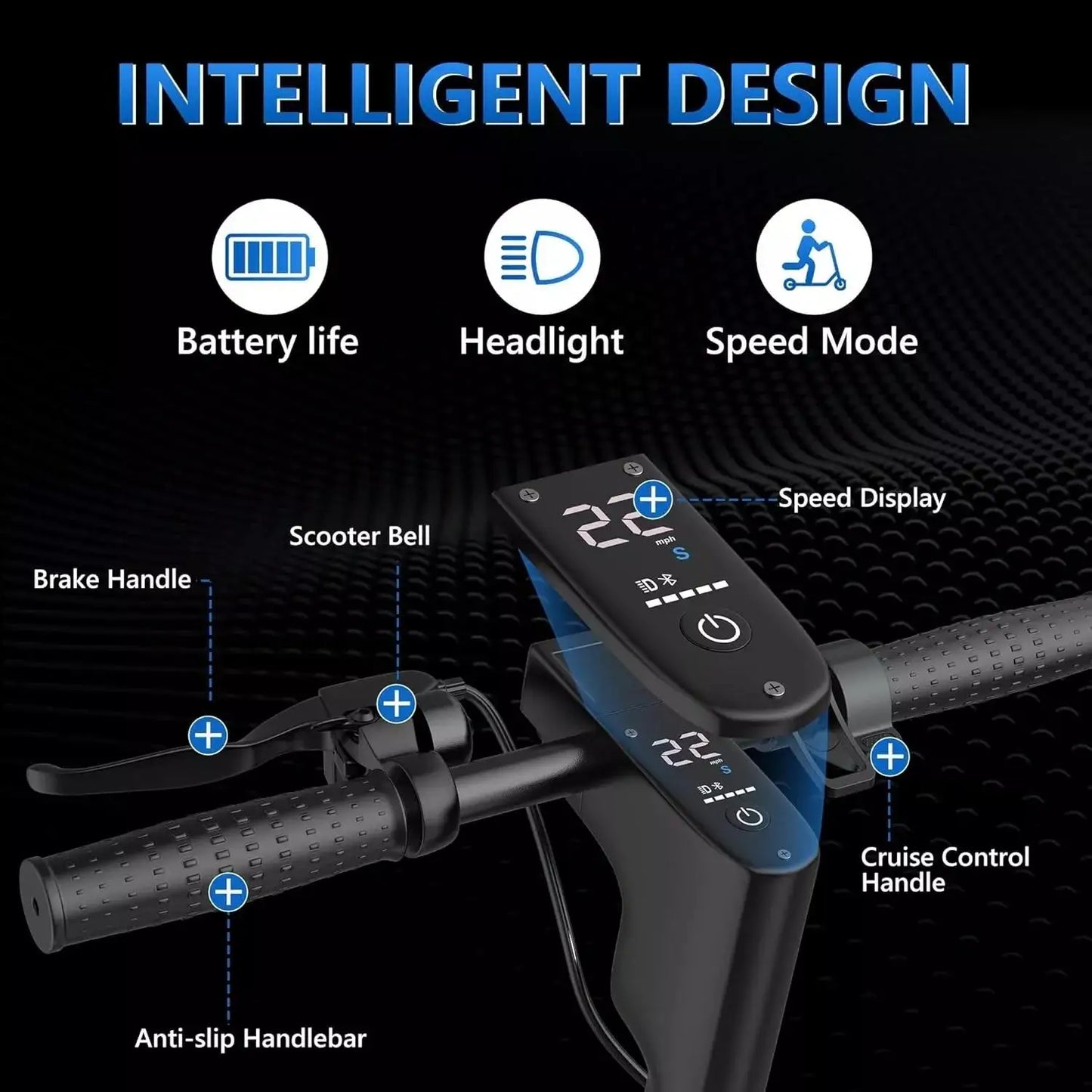 AOVOPRO ESMAX Electric Scooter 500W 40 To 60km Range Foldable