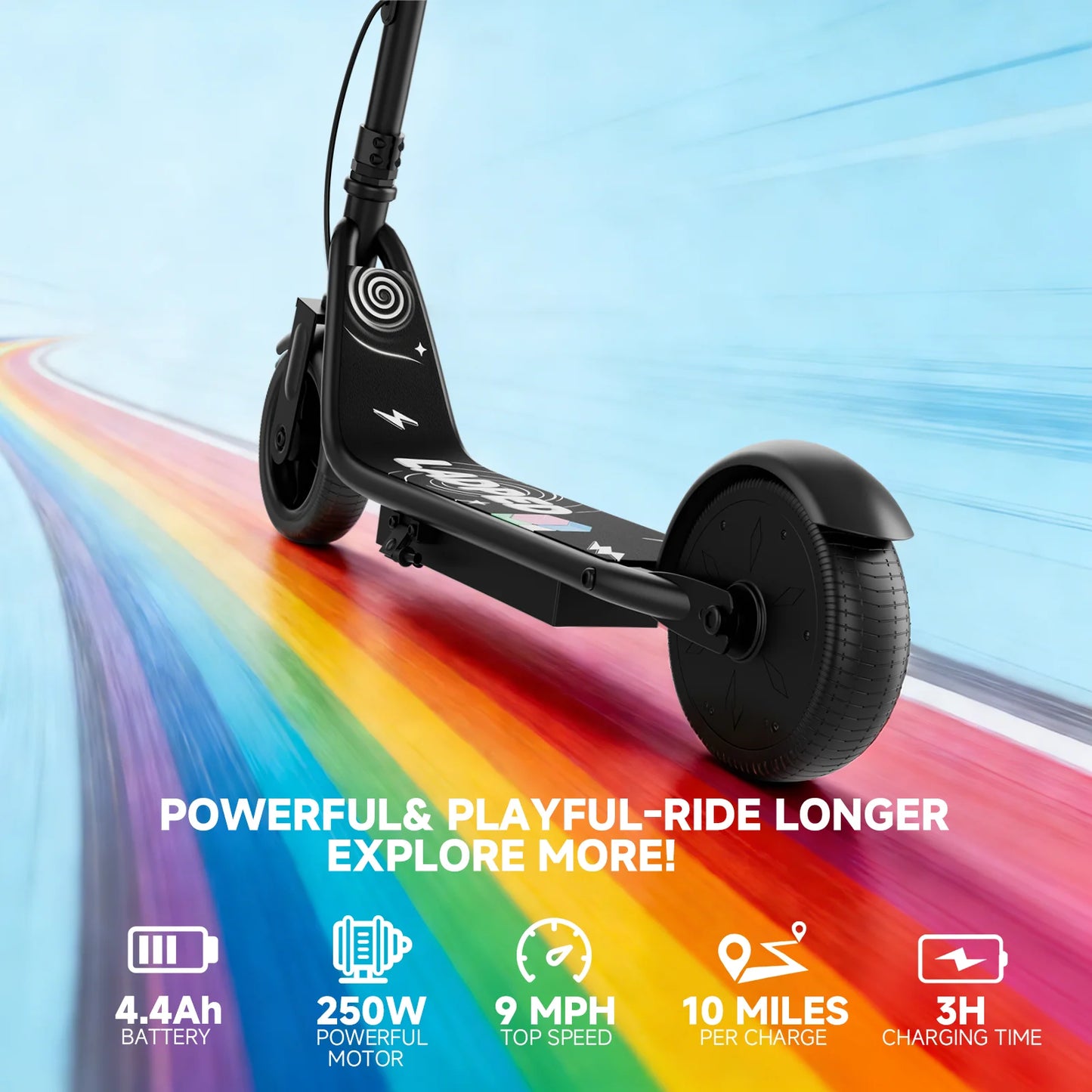 Ladped Kids Electric Scooter 9 MPH 10 Mile Range Folding