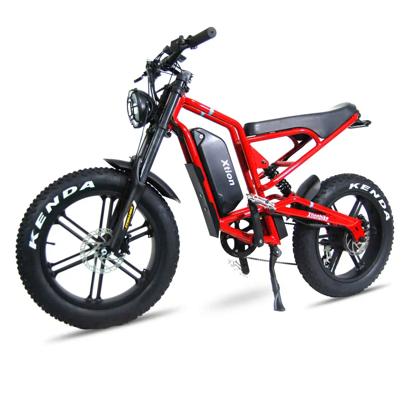 Xtion Electric Mountain Bike 1200W 48V 15.6Ah 45Mile Class 3 E-Bike, 20" Fat Tire All-Terrain Bike with LCD Display UL Certified