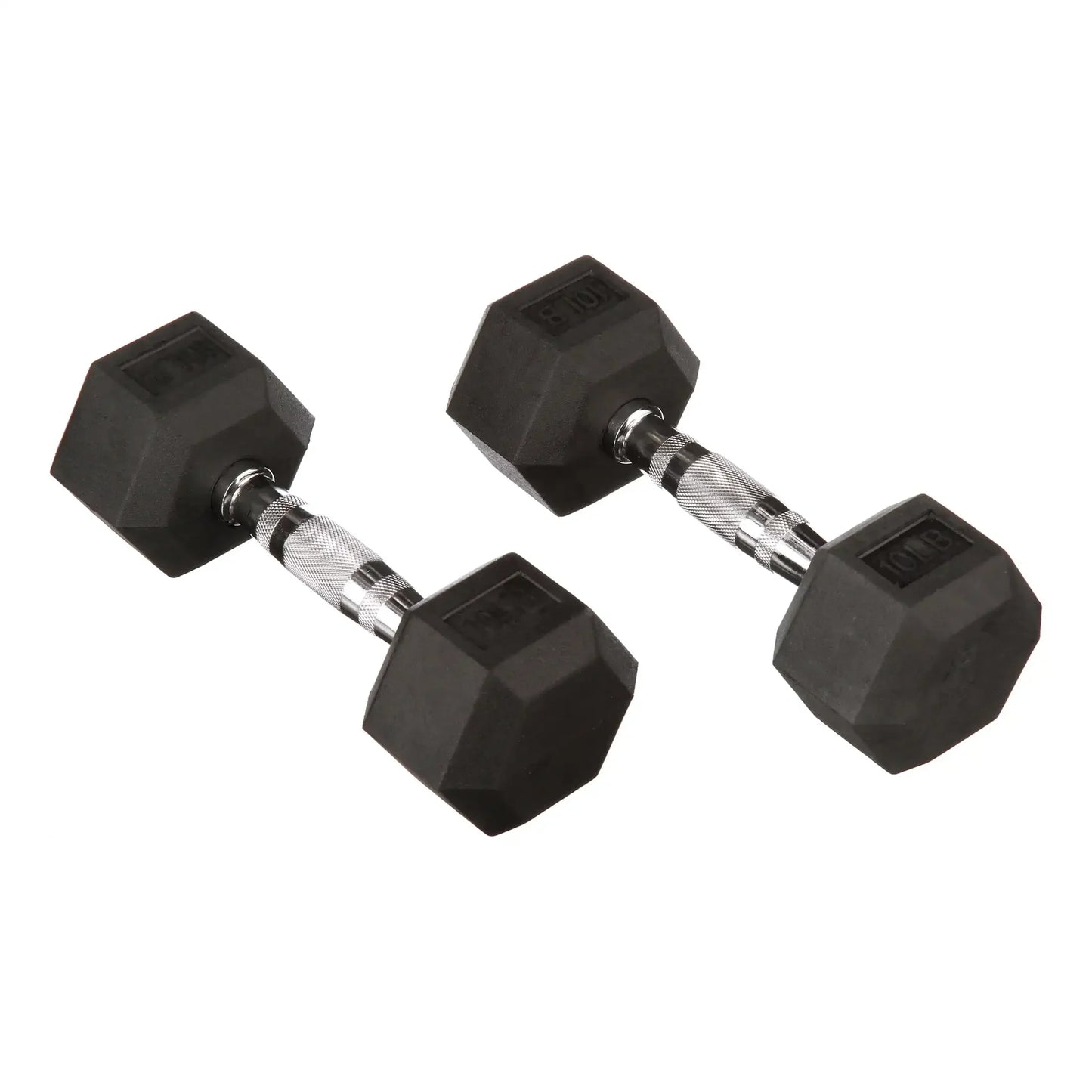 Rubber Encased Hex Dumbbells For Home Gym Strength Training