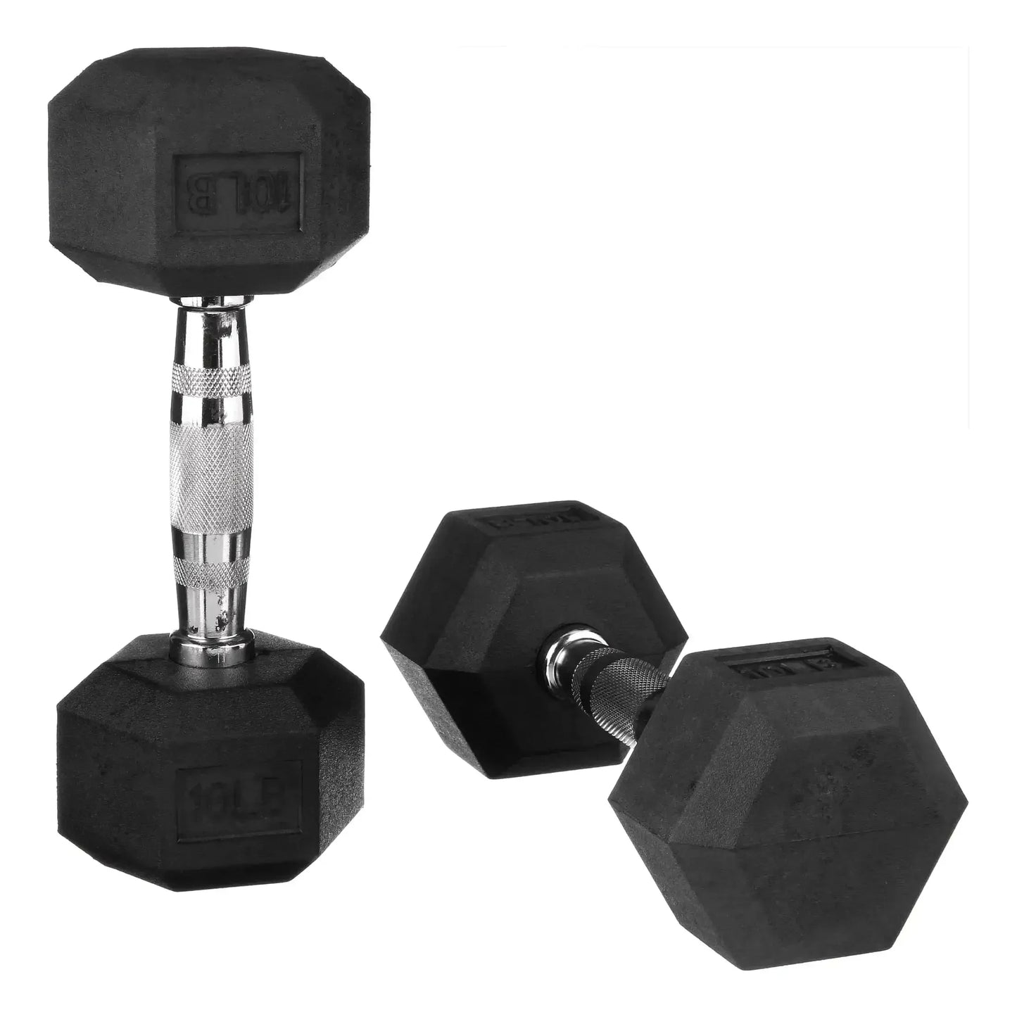 Rubber Encased Hex Dumbbells For Home Gym Strength Training