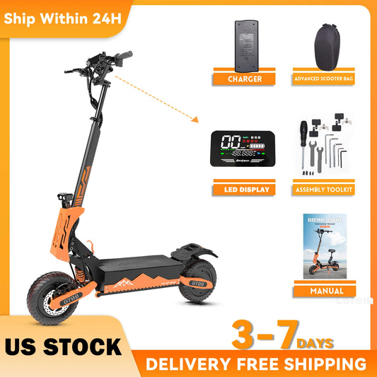 Arwibon 5600W Dual Motor Folding Electric Scooter Top Speed 46MPH
