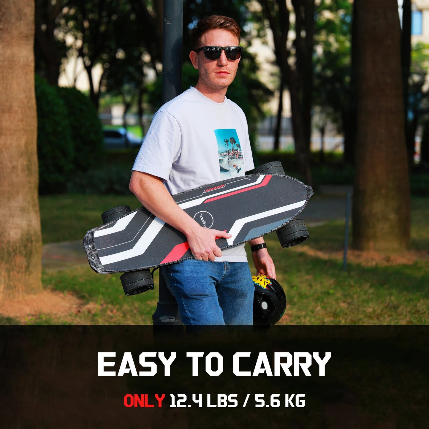 Maxfind Cyber Mini X Belt-Driven Portable Electric Skateboard With Remote