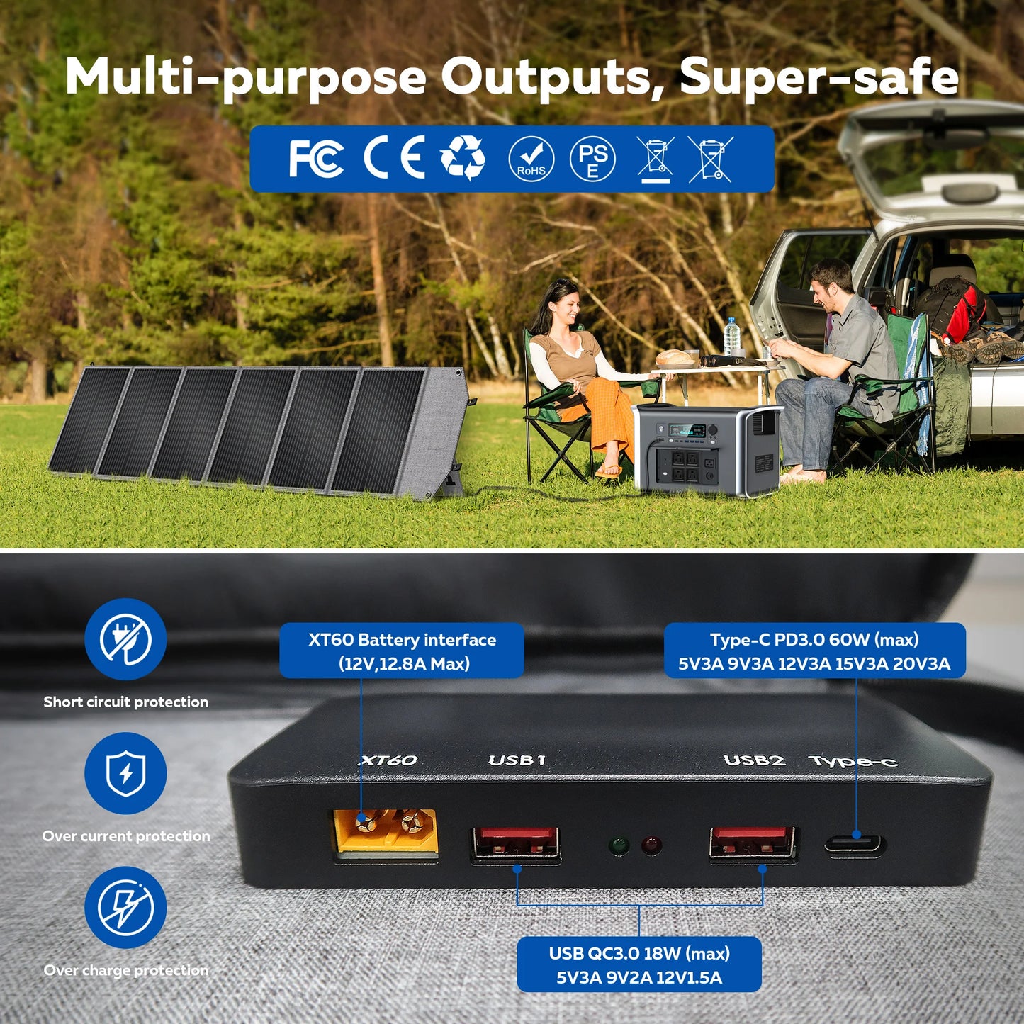 CTOLITY AP400 500W Portable Power Station 345.6Wh LiFePO4 Battery